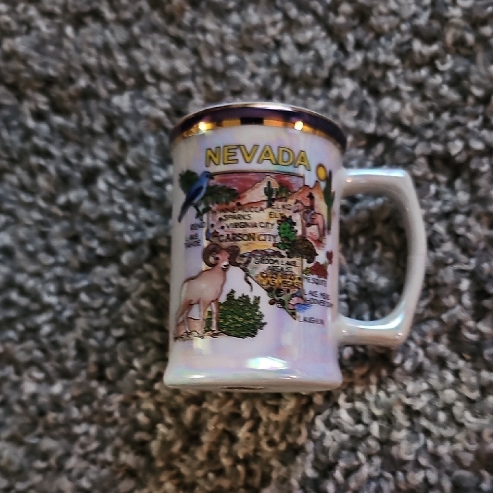 Nevada Souvenir Shotglass with Colorful Illustrations​​​​​
